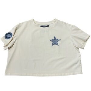 Pro Standard T-Shirt Women’s Small MLB Houston Astros Cream Cropped Boxy Tee